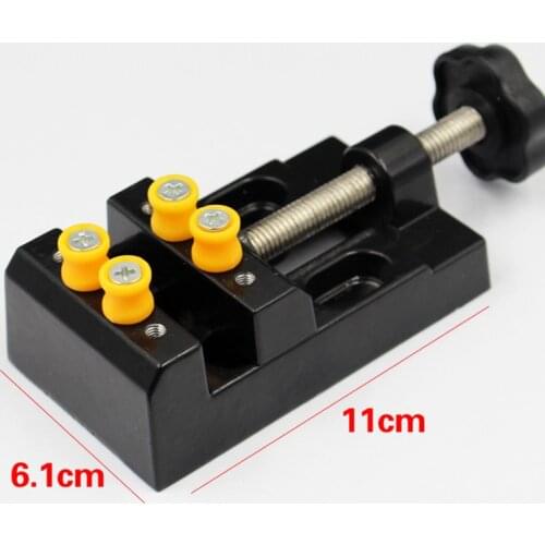Eight-hole vise, aluminum alloy walnut clamp, table clamp, flat-nose pliers, olive bodhi bead fixture