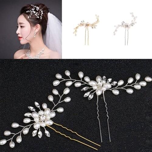 Women girls Elegant Crystal Pearl Hair Clips Bridesmaid Hairband Clip Hairpins Hair Barrettes Scrunchies girls hair accessories