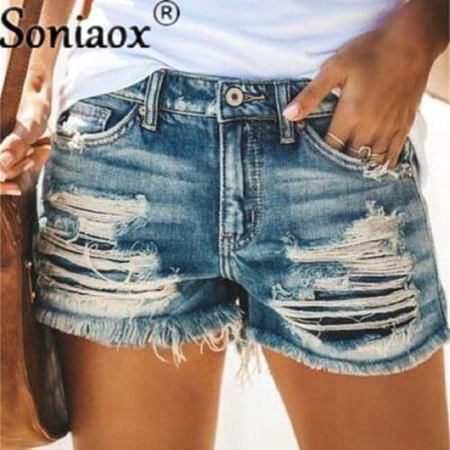 2021 Fashion Summer Ladies Clothing High Waist Denim Shorts Womens Fringe Frayed Street Ripped Jeans Hot Shorts With Pockets
