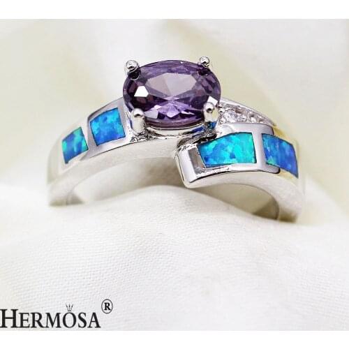 Hermosa Amazing Grace Mystic Fire Australia Opal Ring Size 7 8 Fashion Women Rings R1035 Charm Lady Jewelry