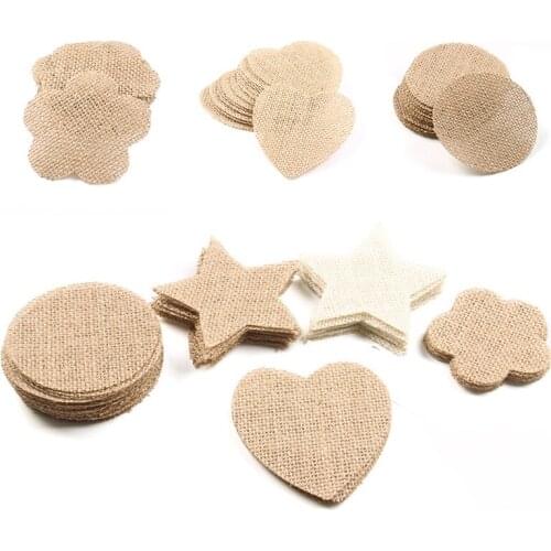 10pcs Hessian Burlap Linen Table Mat Placemat Cup Coasters Doilies Table Decor Geometry Christmas Wedding Party Supplies