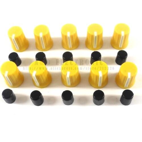 10pcs/lot yellow color Rotary Control Knob fit For Pioneer XDJ-RX R1 RZ AERO DJM-T1 S9 DIY DJ