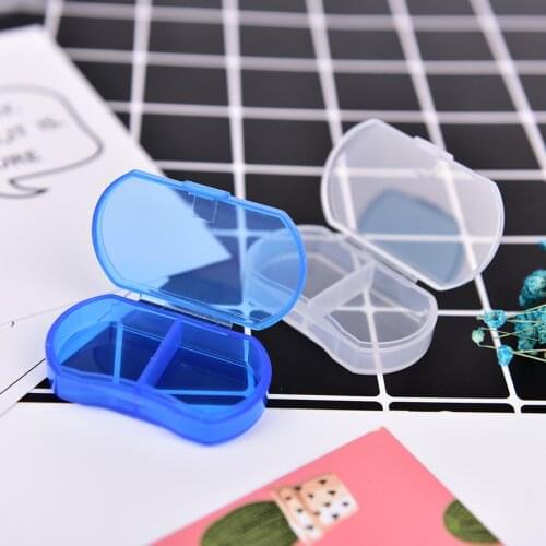 2 Grids Container Tablet Sorter Box Mini Cute Medicine 7Day Weekly Storage Pill Case Organizer Health Care Pill Box 1pc