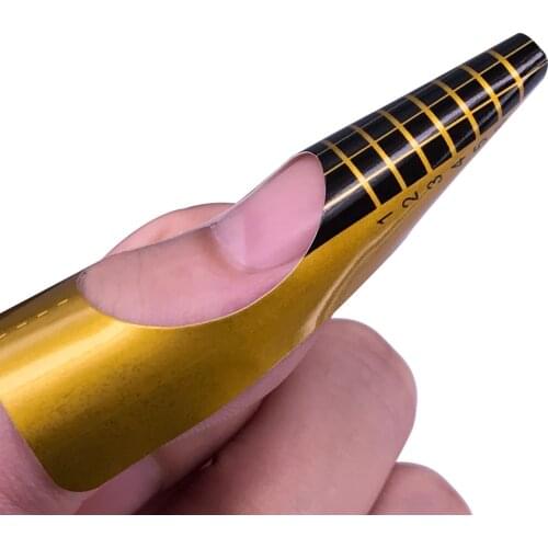 50pcs/set Professional Nail Tools Tips Nail Art Guide Form Acrylic Tip Gel Extension Sticker Nail Polish Curl Form