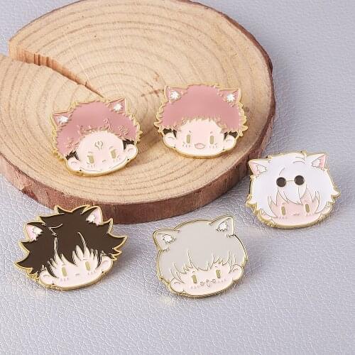 Anime Jujutsu Kaisen Cartoon Badge Brooch Gojo Satoru Itadori Yuji Ryomen Sukuna Enamel Pins Backpack Hat Lapel Pin Jewelry