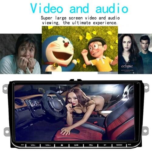 9''2 Din GPS Android Car Radio for VW/Seat+Carplay Airplay Siri FM BT +CAM Wifi