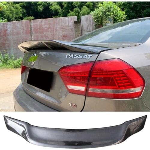 Trunk Spoiler Carbon Fiber FRP Auto Rear Trunk Wing Type R Refit Accessories Spoiler For Volkswagen VW Passat 2012-2016