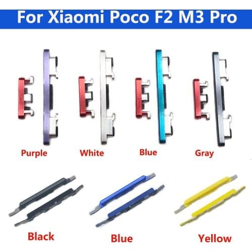 Power On Off Volume Side Button Key For Xiaomi Poco M3 F2 Pro Flex Cable Power Side Button