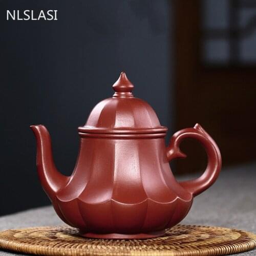 NLSLASI Yixing Dahongpao purple clay teapot raw ore purple clay Handmade teapot kettle Chinese High-end tea set gifts 190ml