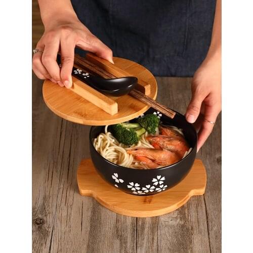 FANCITY Creative noodle wrist, large ramen bowl, ceramic millet porridge bowl, noodle bowl, beef soup noodle bowl
