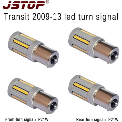 JSTOP 4PCS/set Transit canubs car lights 100% No errors 12-24VAC amber No Hyper Flash 1156 BA15S P21W led Front Rear turn signal