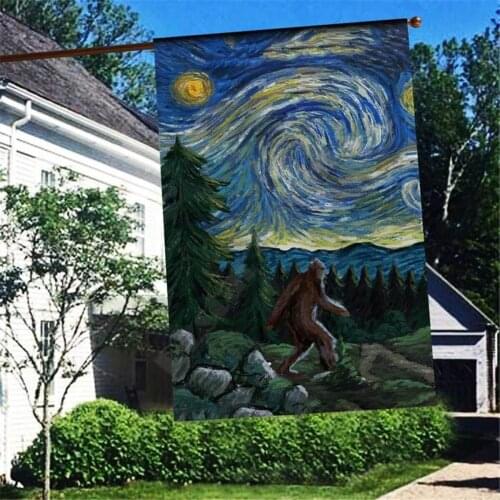Halloween BigFoot Flag 3D Full Printing Garden Flags Hanging House Flag Garden Flag Decoration Double-sided Printing 03