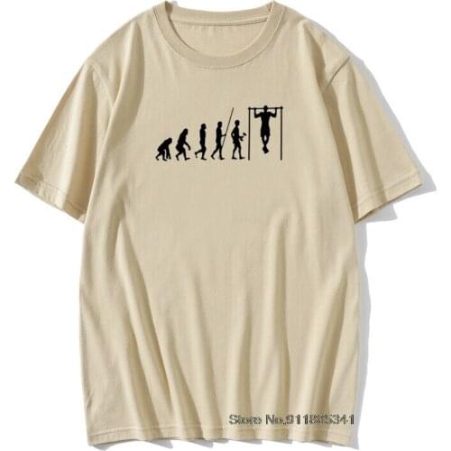 Calisthenics T Shirt Evolution Calisthenics T-Shirt 100 Cotton Cute Tee Shirt Male Short-Sleeve Graphic Beach Tshirt