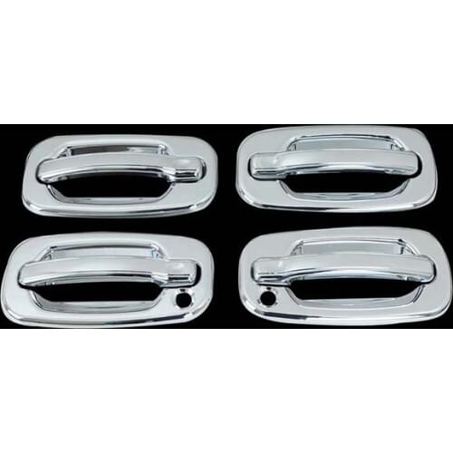 Chrome ABS 4 Doors Handle Cover W/O Passenger Side Keyhole for 00-06 GMC Yukon/99-06 Sierra/07 Classic