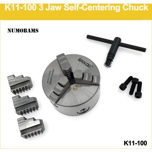 K11-100 3 Jaw Self-Centering Chuck for Mini Metal Lathe Use