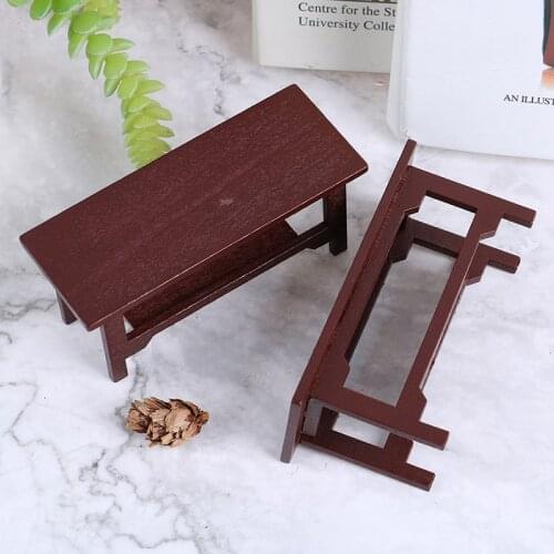 1 Pc Mini Wooden Stool Furniture Model Toy Diy Dollhouse Decoration Play House Toys Dollhouse Miniature Furniture Accessory