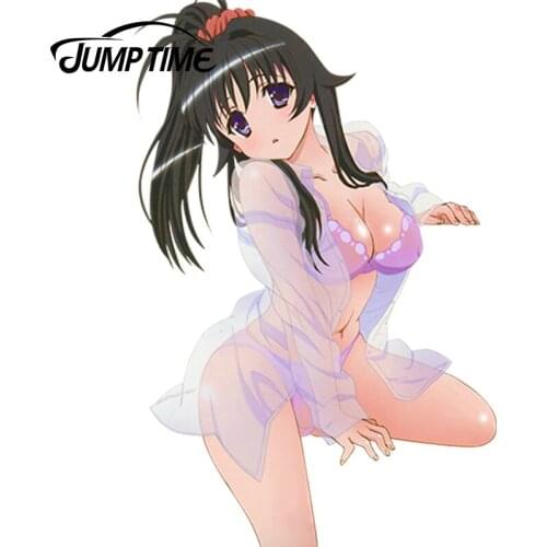 JumpTime 13cm x 8.6cm Cartoon Car Decoration Kanokon Minamoto Chizuru Anime Sticker Refit Accessories Vinyl Styling Car Sticker