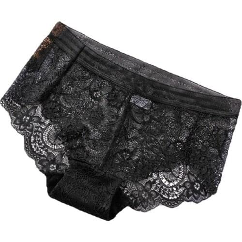 2021 New Hollow-out Breathable Solid Sexy Lace Comfortable Ladies Panties Lace Underwear Briefs
