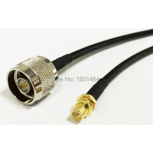 New RP-SMA Female Jack Connector Switch N Male Plug Convertor RG58 Wholesale Fast Ship 50CM 20"Adapter