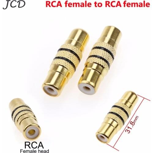 JCD AV Cable Adapter Connector Female to Female RCA Coupler Gold plated RCA AV Audio Video Coupler Female to RCA Female Adapter