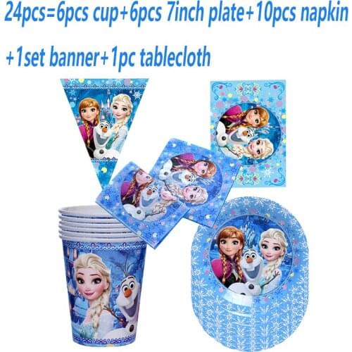 Princess Frozen 2 Theme Party Disposable Tableware Set Cups Disney Girls Favors Gifts Birthday Decorations Supplies Baby Shower