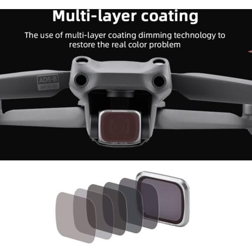 4pcs Professional DJI Air 2S Lens Filter ND Filter Sets ND4/8/16/32 /CPL/UV Lens Filters Sets for DJI Mavic Air 2S Accessories
