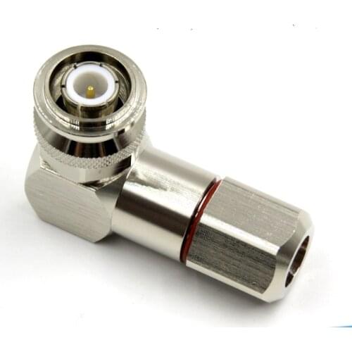 TNC Male Plug Right Angle Clamp RF connector for RG5 RG6 5D-FB LMR300 Cable wholesale