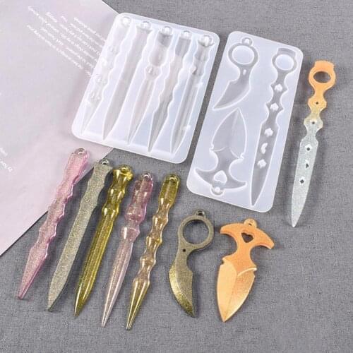 DIY Self-Defense Keychain Casting Resin Mold Craft Handmade Epoxy Silicone Mould
