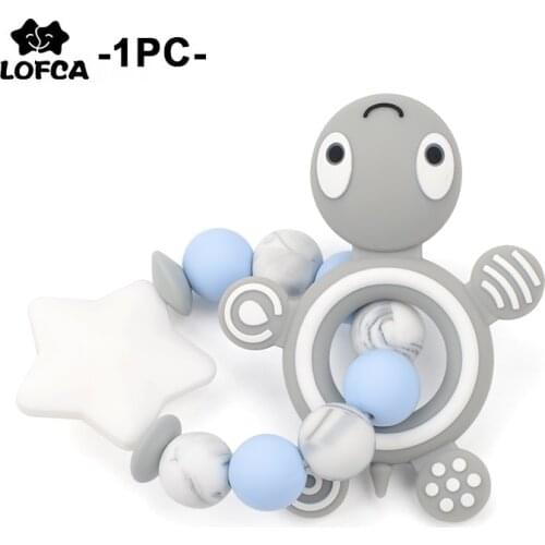 Silicone Turtle Bracelet Baby Teether Baby Teether Round Silicone Beads Jewelry Nursing Chewing Food Grade Toy Oral Care BPA Fr