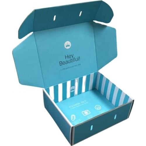 Blue A-B-W Flute Corrugated Mailer Box Cardboard Shipping Mailing Boxes