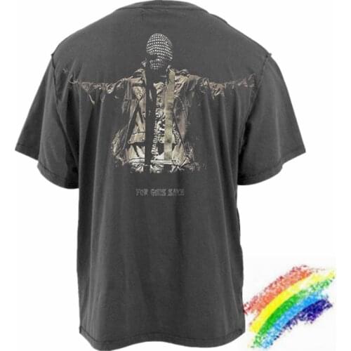 Heavy Fabric YE Kanye West Sunday Service T shirts Men Women 1:1 Best Quality Wash Make Old Oversize Top Tees T-shirts