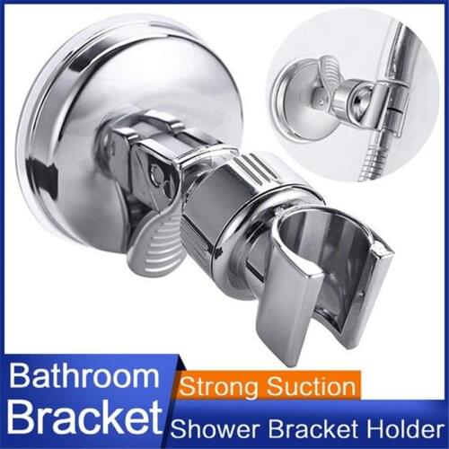 Universal Adjustable Hand Shower Holder Suction Cup Holder Full Plating Shower Rail Head Holder Bathroom Bracket Stable rotation