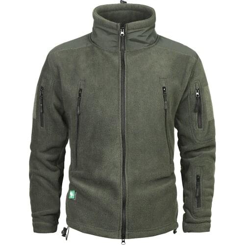 Military Army Fleece Jacket Men Clothing Patchwork Multi Pockets Coat Thicken Warm Mens Jacket and Coats