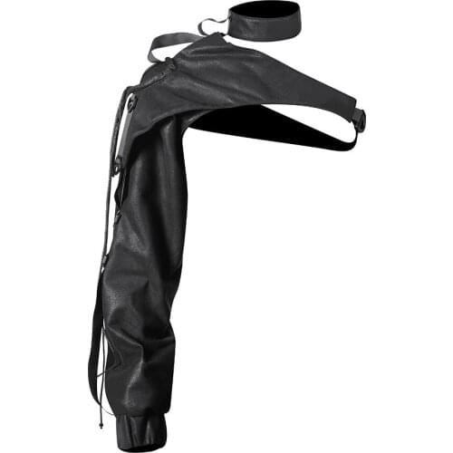 Steampunk Arm Guard Black Leather Wrist Sleeve Halloween Show Cosplay Costume For Unisex Fashion Handsome Wristband