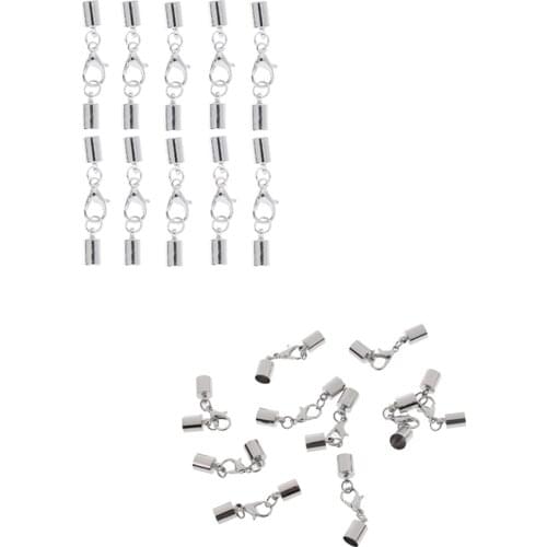 20pcs Leather Cord Lobster Clasps For Necklace Bracelet Jewelry