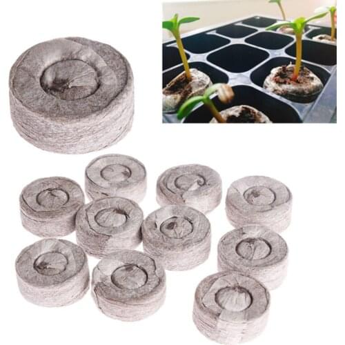 10Pcs Nursery Seedling Soil Block Nursery Planting 30mm The Soil Seedling Nutrient Soil Clod Compressed Peat Migration Tools