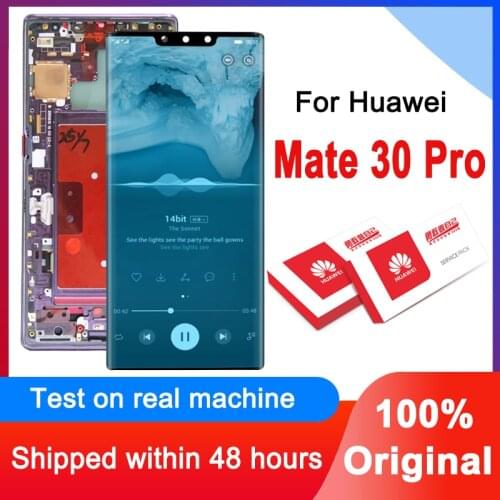 100% Original 6.53'' LCD For Huawei Mate 30 Pro OLED Display Touch Screen Digitizer Assembly For LIO-L09 / L29 LIO-AL00 / TL00