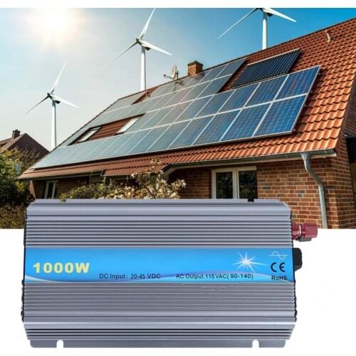 1000W Micro Inverter Grid Tie Inverter Stackable MPPT Pure Sine DC 24-45V Input AC 110V Output For Solar Panel Equipment
