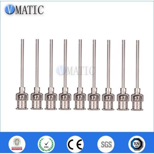 Free Shipping 12Pcs 1 Inch Tip Length 17G Metal Stainless Steel Dispensing Needle