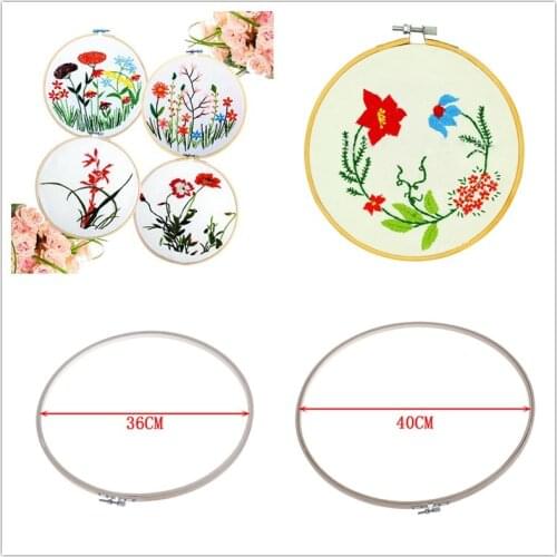 13CM/36CM/40CM Bamboo Frame Embroidery Hoop Ring DIY Needlecraft Cross Stitch Machine Round Loop Hand Household Sewing Tools