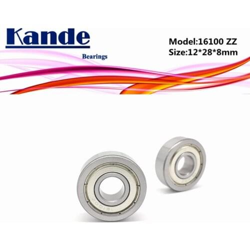 2pcs 16100 ZZ 16100ZZ Thin Section 16100 Bearing 12x28x8mm 16100-2Z