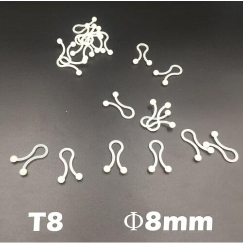 300pcs/Lot T8 7.5-8mm Dia Ball U Type White Nylon Plastic Round Circle Cable Clip Lock Network Wire Reusable Twist Tie
