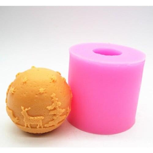 3D Christmas Ball Silicone Candle Soap Mold DIY Candles Mould Making DIY Fondant Cake Chocolate Decorating Baking Mould Tools