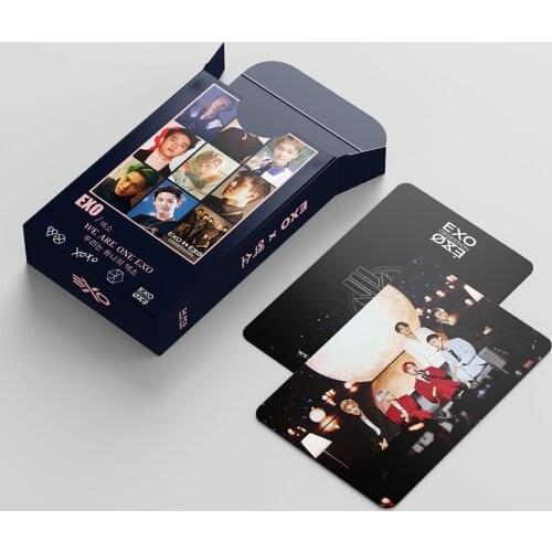 54pcs/set 2020 New South Korean Groups Kpop Exo LOMO Card New Album Photo Card Photocard HD Album Poster K-POP FANS GIFTS
