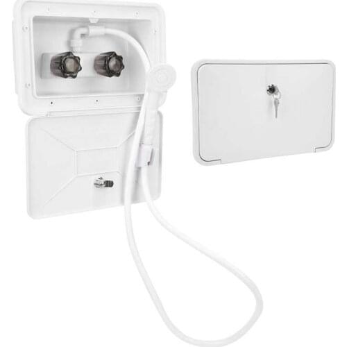 RV Accessories rv styling Exterior Shower Box Outdoor Washing Kit with Lock Accessory for Boat Camper Motorhome