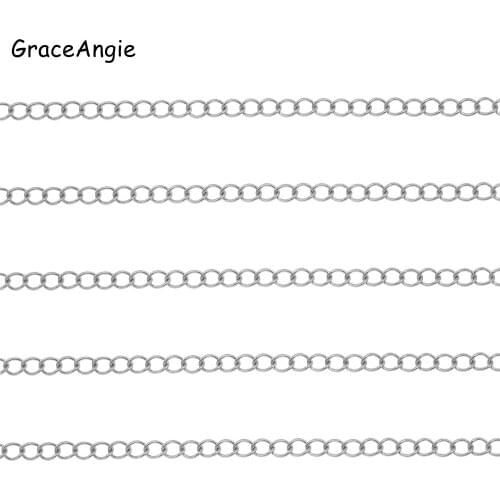 2 Meters Stainless Steel Chain For Necklace Handmade Jewelry Chains Necklace DIY Bracelet Vintage 4*3MM Earring Bnagle Crafts