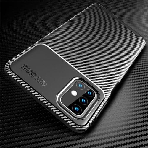 For Samsung Galaxy M31S Case Bumper Silicon Slim Carbon Fiber Anti-knock Phone Case For Samsung M31S Cover For Samsung M31S Case