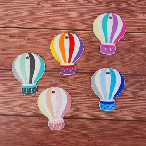 Chenkai 5PCS Silicone Ballon Teether Baby Cute Cartoon Chewable Pacifier For DIY Smoothing Teething Accessories BPA Free