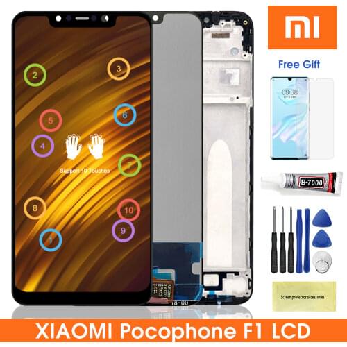 Original Poco F1 Lcd Display For Xiaomi Pocophone F1 Lcd Display Touch Screen Digitizer Assembly For Xiaomi PocophoneF1 PocoF1