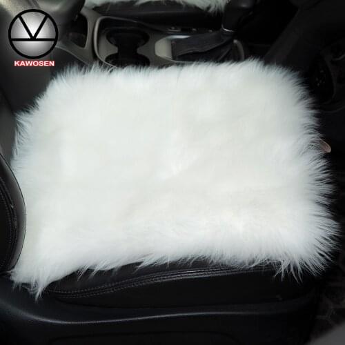 KAWOSEN Universal Fiber Faux Fur Car Seat Cover, Long Artificial Fur Car Seats Covers, Winter Warm Car Seat Cushion LFFS01